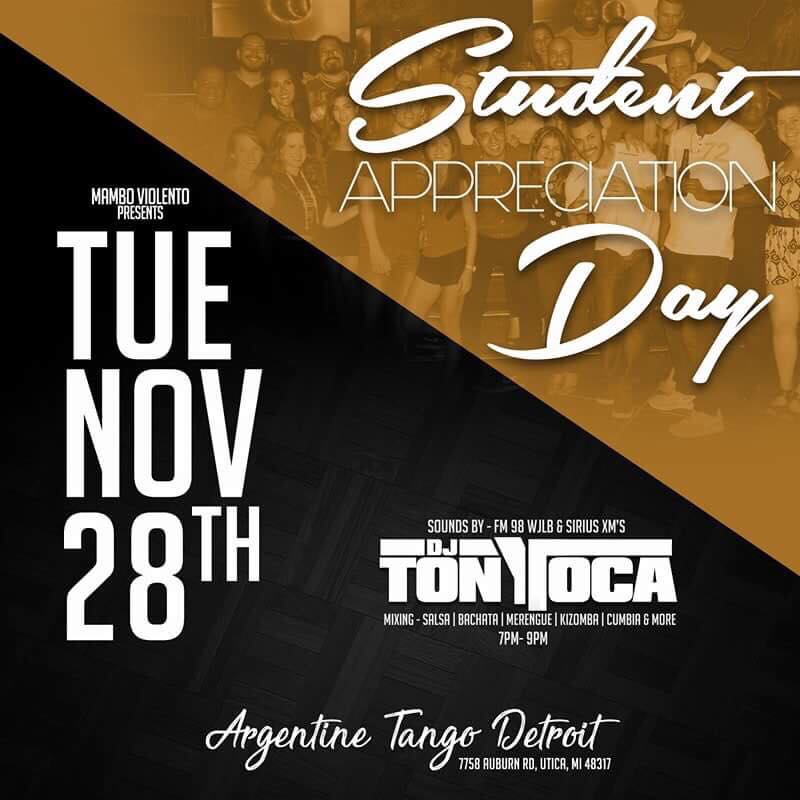 Student Appreciation Day Argentine Tango Detroit!